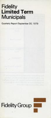 Annual Reports and Corporate Communications, Logos and identities depicts: "Fidelity Limited Term Municipals" across the top of a pamphlet, below it says "Fidelity Group" with an "F" logo made out of gold bars 