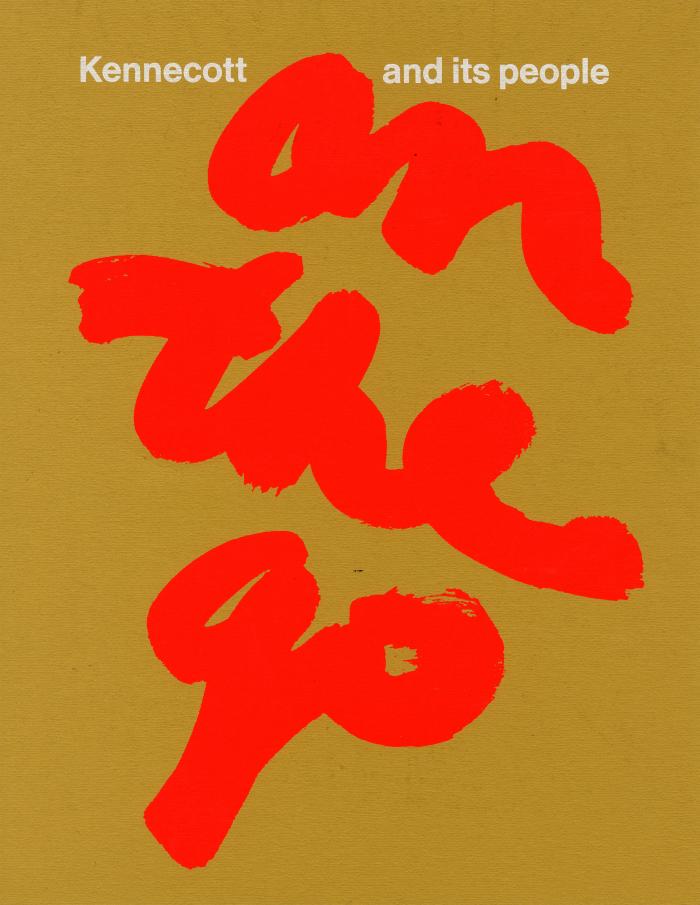 Booklet/Brochure depicts: "on the go" in red painted onto a tan piece of paper