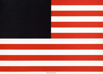 Original Art depicts: American flag with no stars