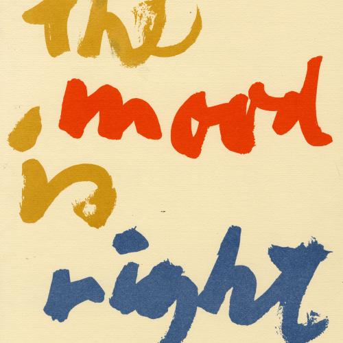 Booklet/Brochure depicts: "The mood is right" painted in yellow, orange, and blue