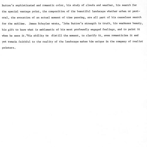 Press Releases depicts: Typewritten document describing exhibition