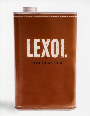 Packaging, Photographic Materials depicts: Leather container of sorts labeled "Lexol for leather"