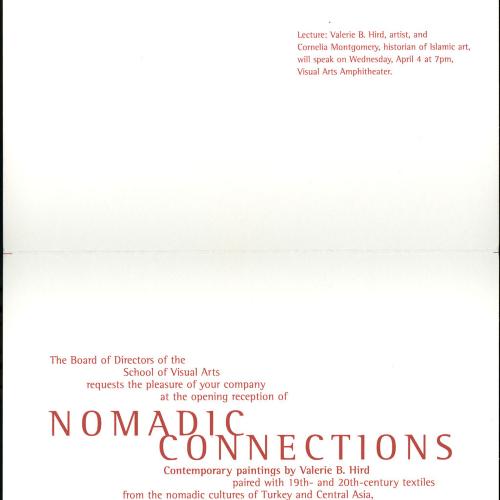 Announcements and invitations depicts: Exhibition announcement