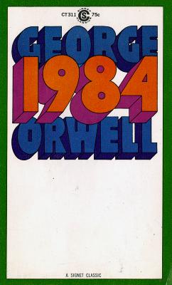 Book Covers depicts: Author's name and title in blue, pink, and orange three-dimensional block letters.