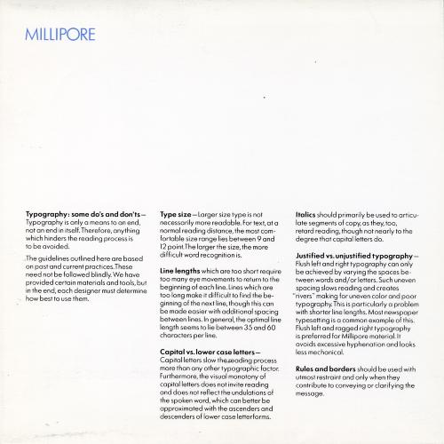 Graphic Standards Manuals, Logos and identities depicts: Blocks of text