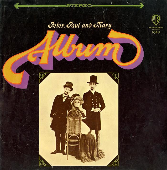Album Covers depicts: The musicians Peter, Paul and Mary dressed in Victorian clothing and posed as if for an old sepia toned photograph