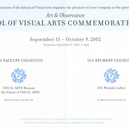 Announcements and invitations depicts: Exhibition announcement