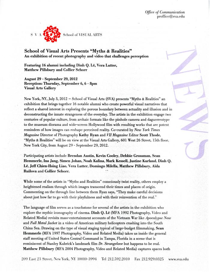 Press Releases depicts: typed press release
