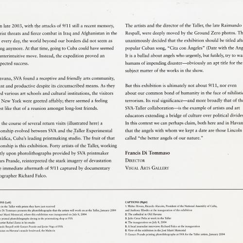 Announcements and invitations, Booklet/Brochure depicts: interior of announcement booklet