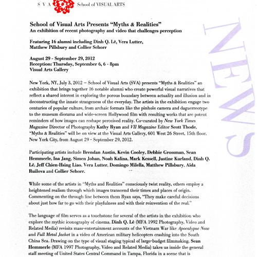 Press Releases depicts: typed press release