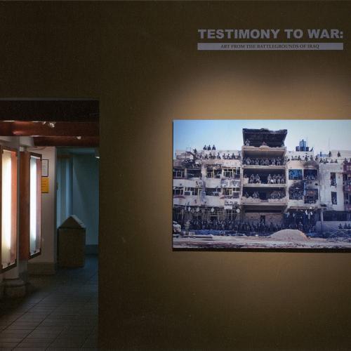 Photographic Materials depicts: photograph of artworks installed in gallery
