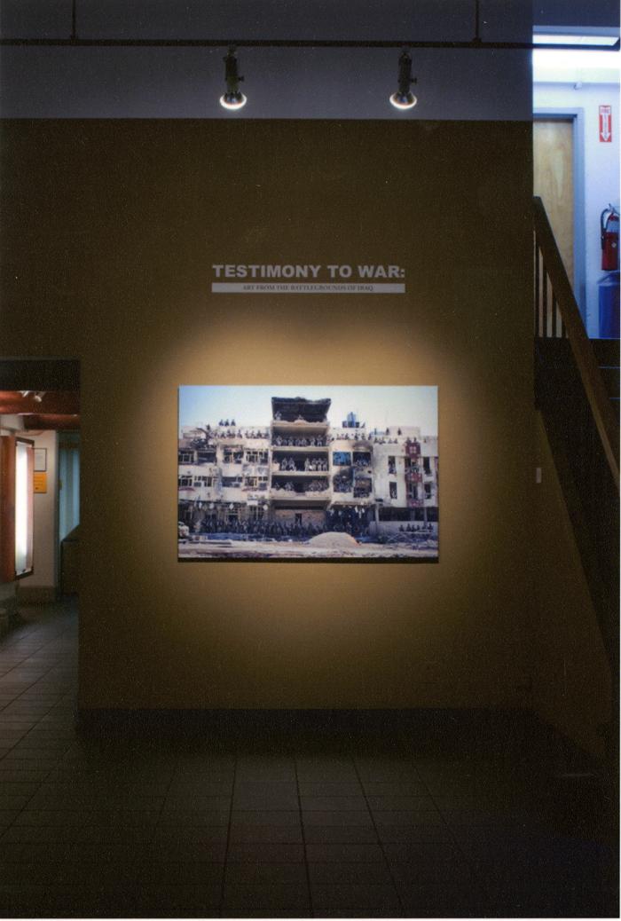 Photographic Materials depicts: photograph of artworks installed in gallery