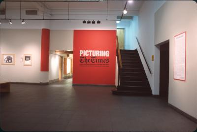 Photographic Materials depicts: Photographs of interior of gallery during Picturing the Times exhibitions