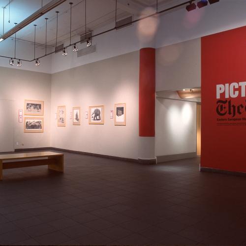Photographic Materials depicts: Photographs of interior of gallery during Picturing the Times exhibitions