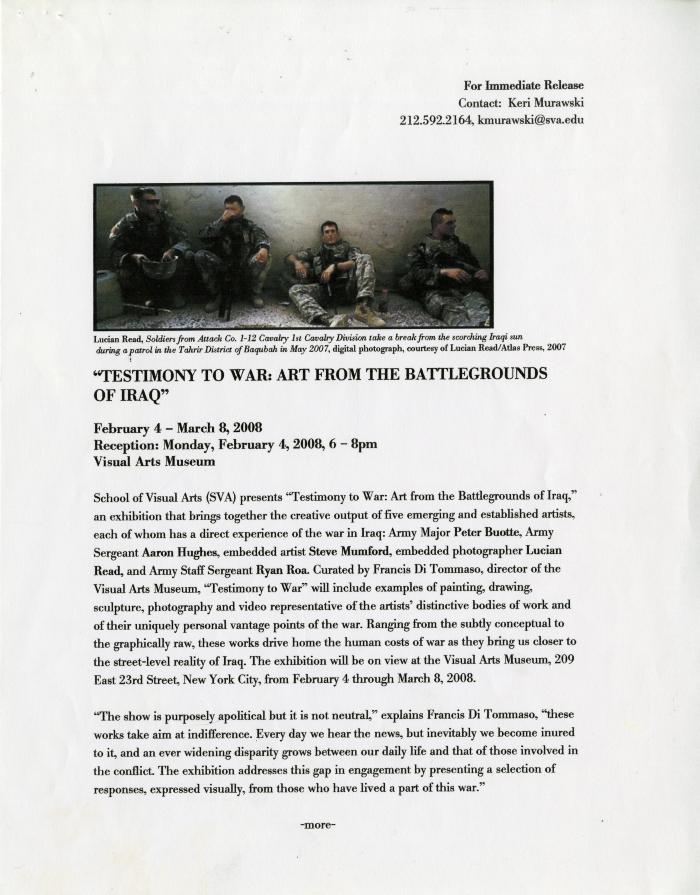 Press Releases depicts: typed press release