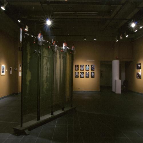 Photographic Materials depicts: photograph of artworks installed in gallery