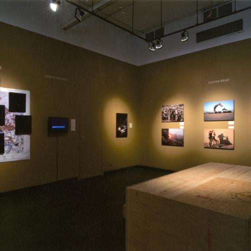 Photographic Materials depicts: photograph of artworks installed in gallery