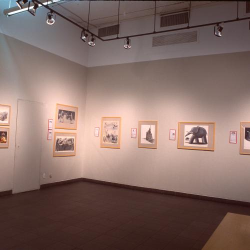 Photographic Materials depicts: Photographs of interior of gallery during Picturing the Times exhibitions