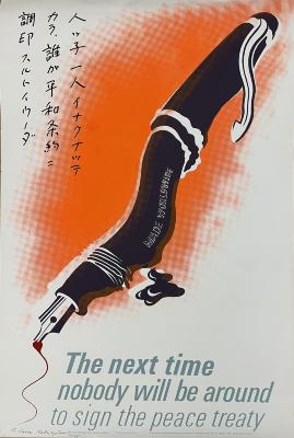 Posters, Prints depicts: Fountain pen melting and bent. It says "Made Worldwide" on the side and red ink oozes out the tip