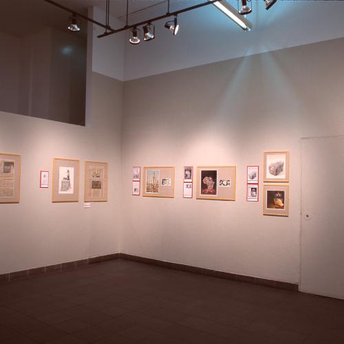 Photographic Materials depicts: Photographs of interior of gallery during Picturing the Times exhibitions