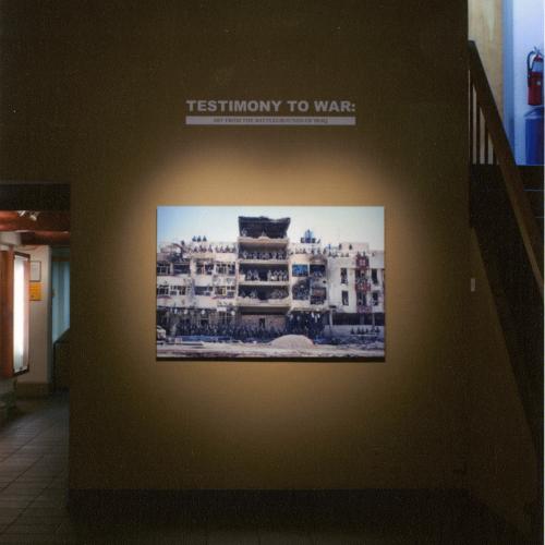 Photographic Materials depicts: photograph of artworks installed in gallery