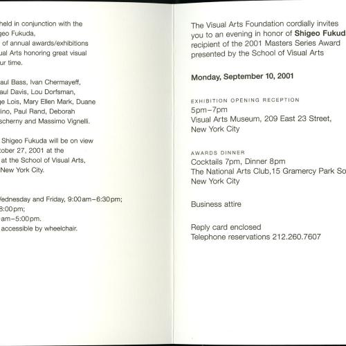 Announcements and invitations depicts: Exhibition announcement