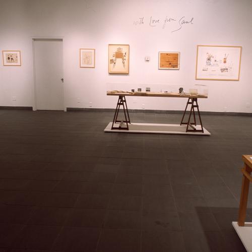 Photographic Materials depicts: photographs of interior of gallery during Steinberg show