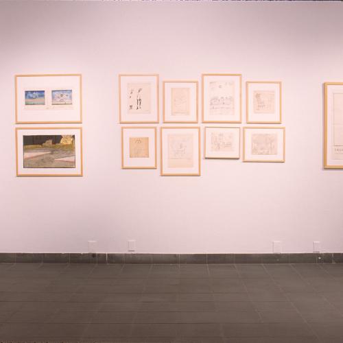 Photographic Materials depicts: photographs of interior of gallery during Steinberg show