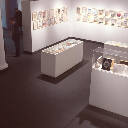 Photographic Materials depicts: photographs of interior of gallery during Steinberg show