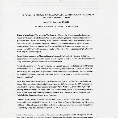 Press Releases depicts: page one of typed press release