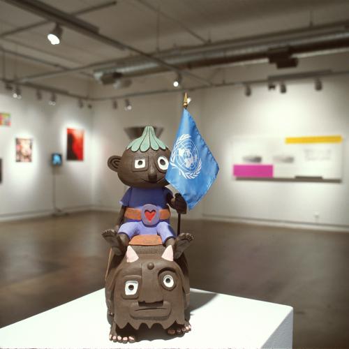 Photographic Materials depicts: photograph of gallery with artworks installed