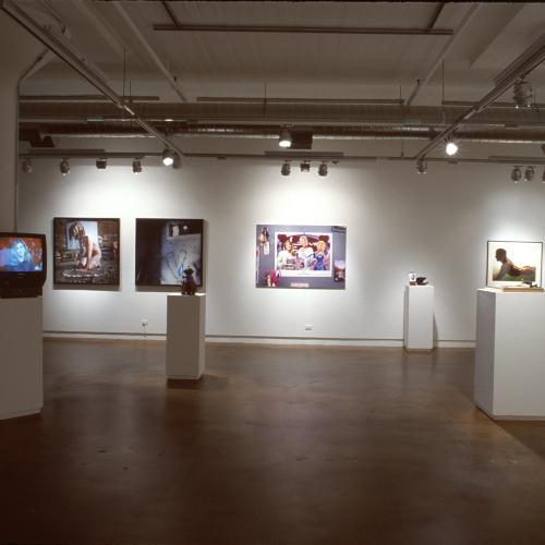 Photographic Materials depicts: photograph of gallery with artworks installed