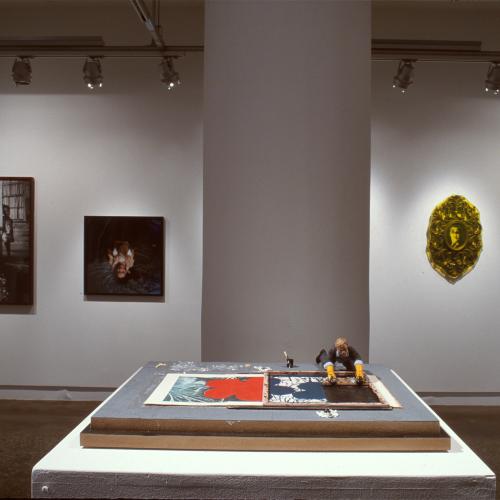 Photographic Materials depicts: photograph of gallery with artworks installed