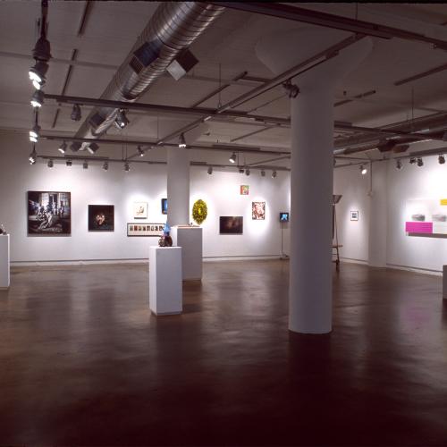 Photographic Materials depicts: photograph of gallery with artworks installed