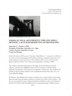 Press Releases depicts: typed press release, page 1 or 3