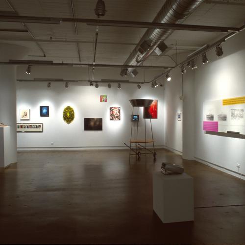 Photographic Materials depicts: photograph of gallery with artworks installed