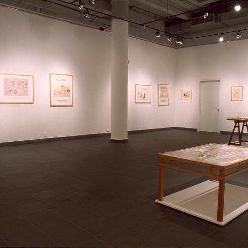 Photographic Materials depicts: photographs of interior of gallery during Steinberg show