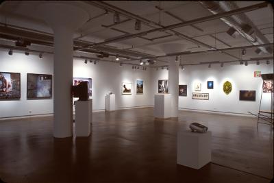 Photographic Materials depicts: photograph of gallery with artworks installed