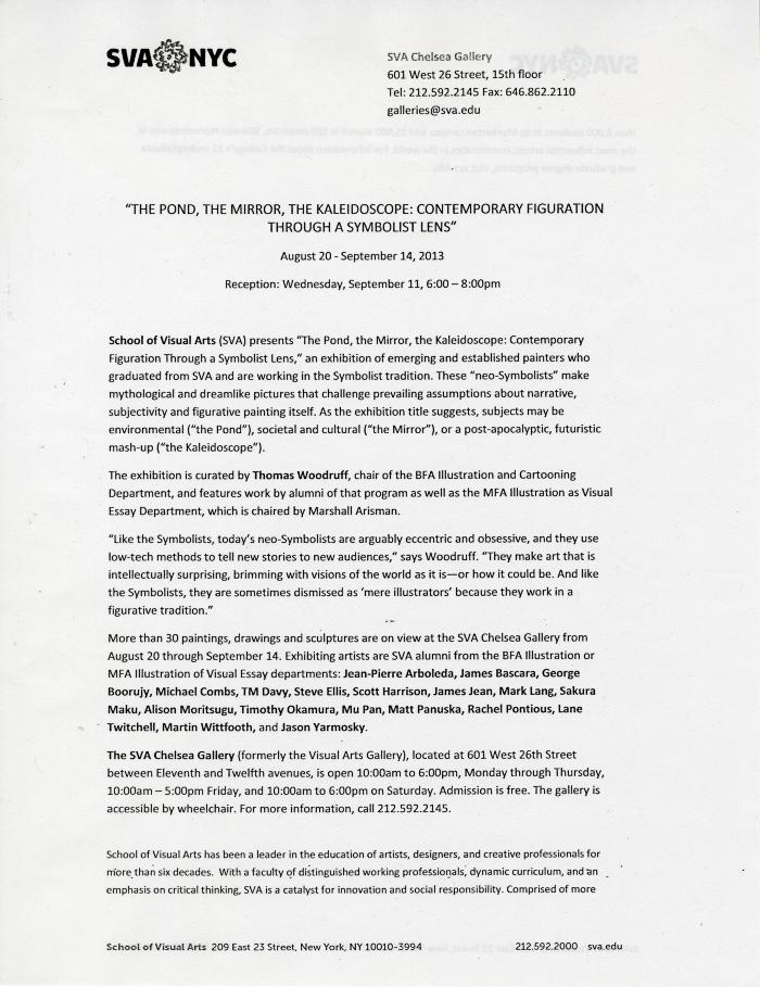 Press Releases depicts: page one of typed press release