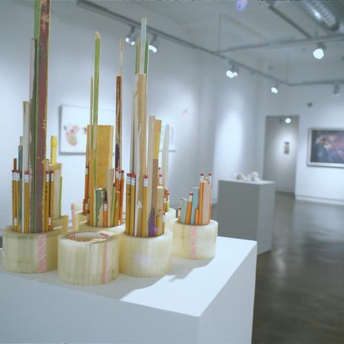 Photographic Materials depicts: photograph of gallery with artworks installed