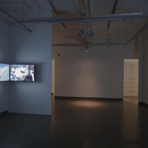Photographic Materials depicts: artworks installed in gallery
