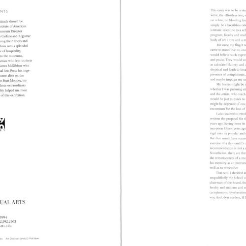 Exhibition Catalogues depicts: Masters of the Masters: MFA Faculty of the School of Visual Arts, New York, 1983-1998 catalog