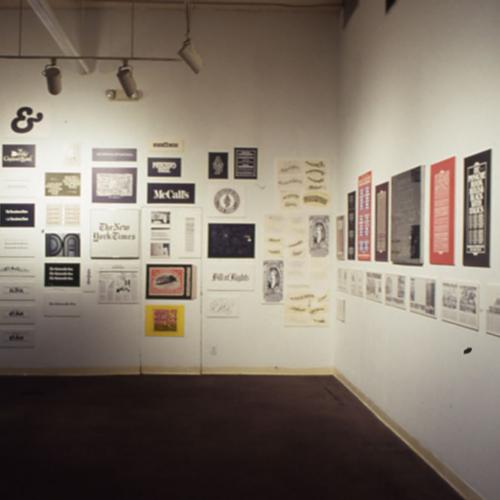 Photographic Materials depicts: artworks installed in gallery