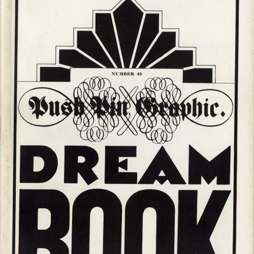 Serial Publications depicts: Push Pin Graphic cover with Dream Book in Art Deco style type.