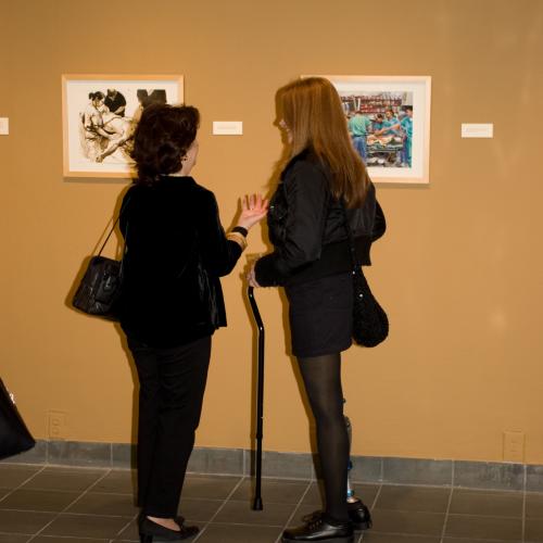 Digital Files depicts: photograph of gallery with artworks installed