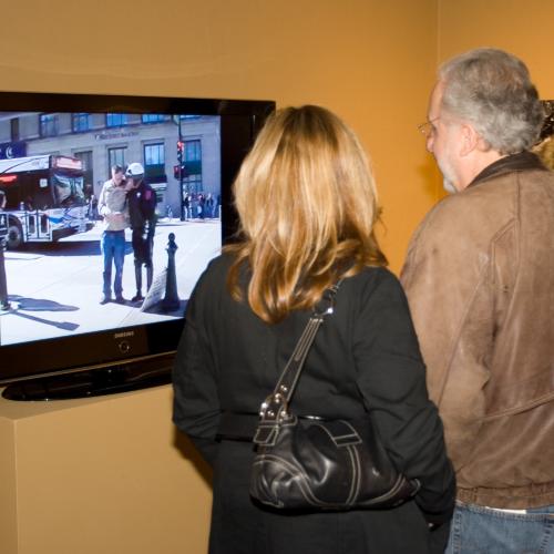 Digital Files depicts: photograph of gallery with artworks installed