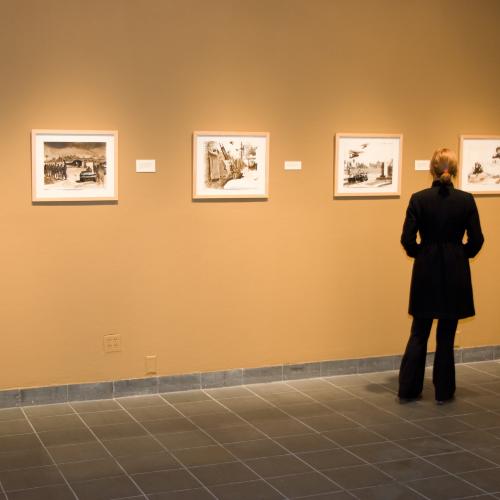 Digital Files depicts: photograph of gallery with artworks installed
