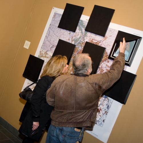 Digital Files depicts: photograph of gallery with artworks installed
