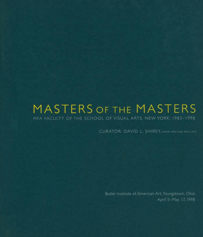 Exhibition Catalogues depicts: Cover of catalog
