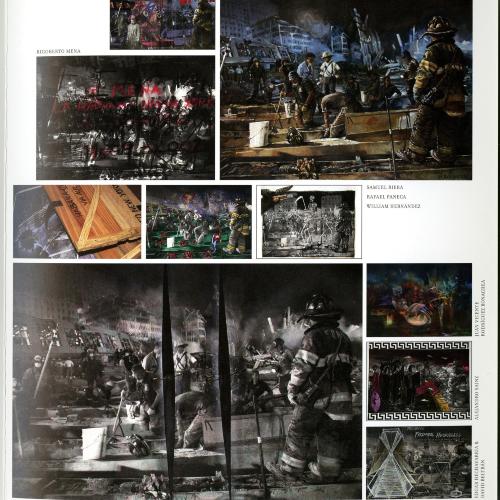 Portfolios depicts: interior page of exhibition catalog
